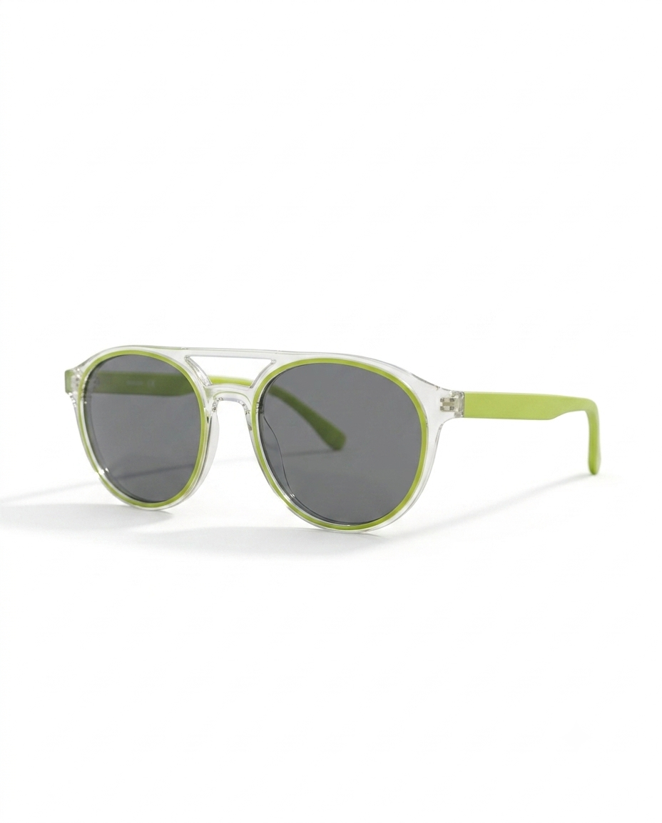 Lime Frost Round Sunglasses